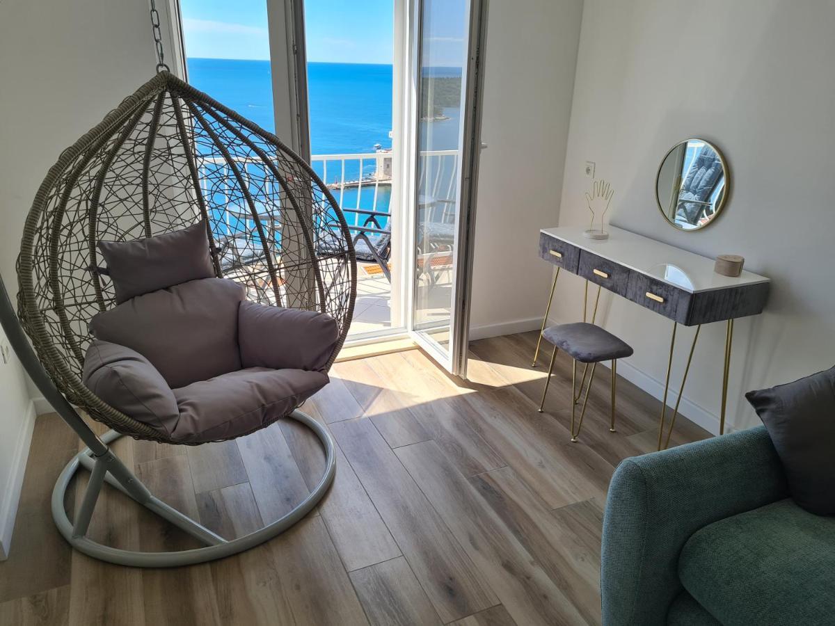 Panoramic Sea And Old Town View Dubrovnik Apartment Luaran gambar