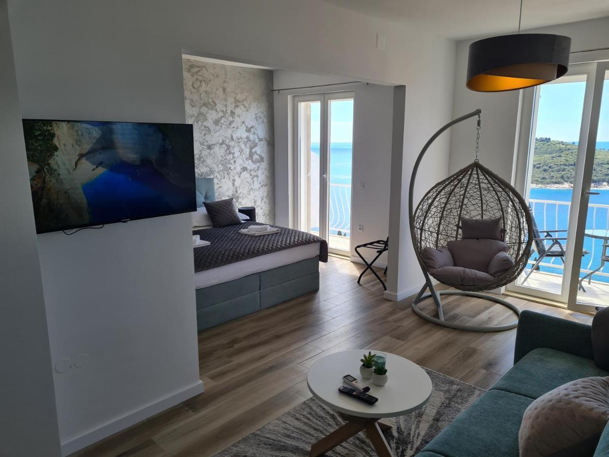 Panoramic Sea And Old Town View Dubrovnik Apartment Luaran gambar