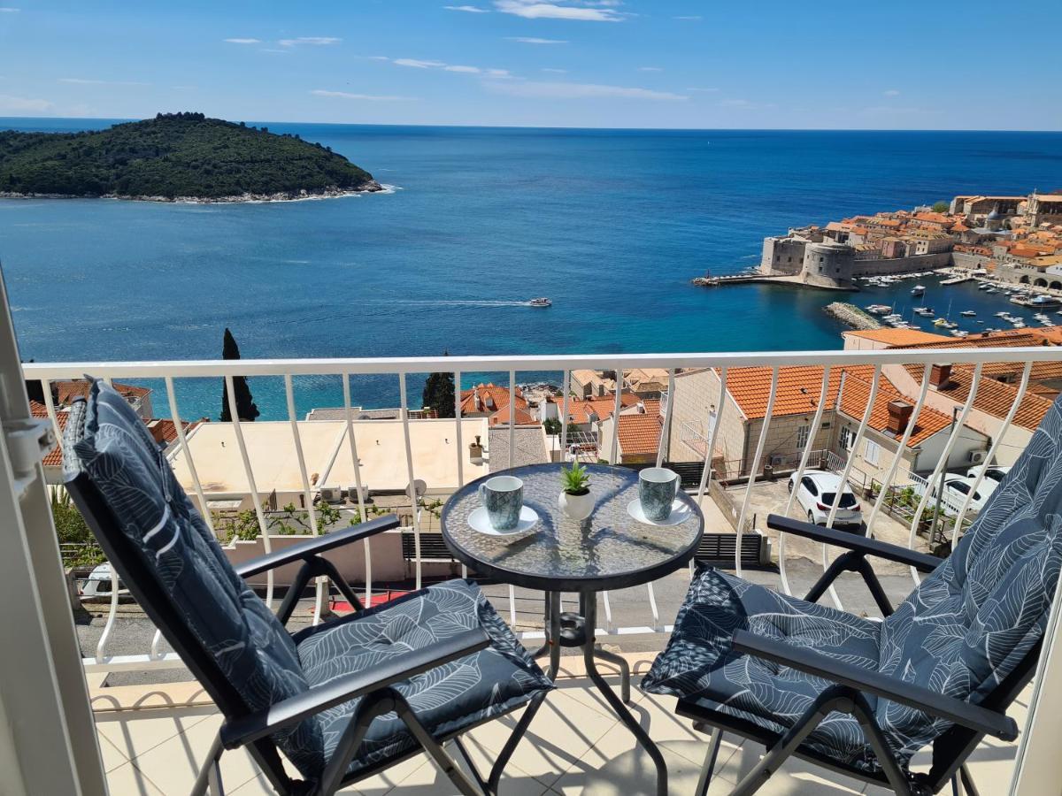 Panoramic Sea And Old Town View Dubrovnik Apartment Luaran gambar