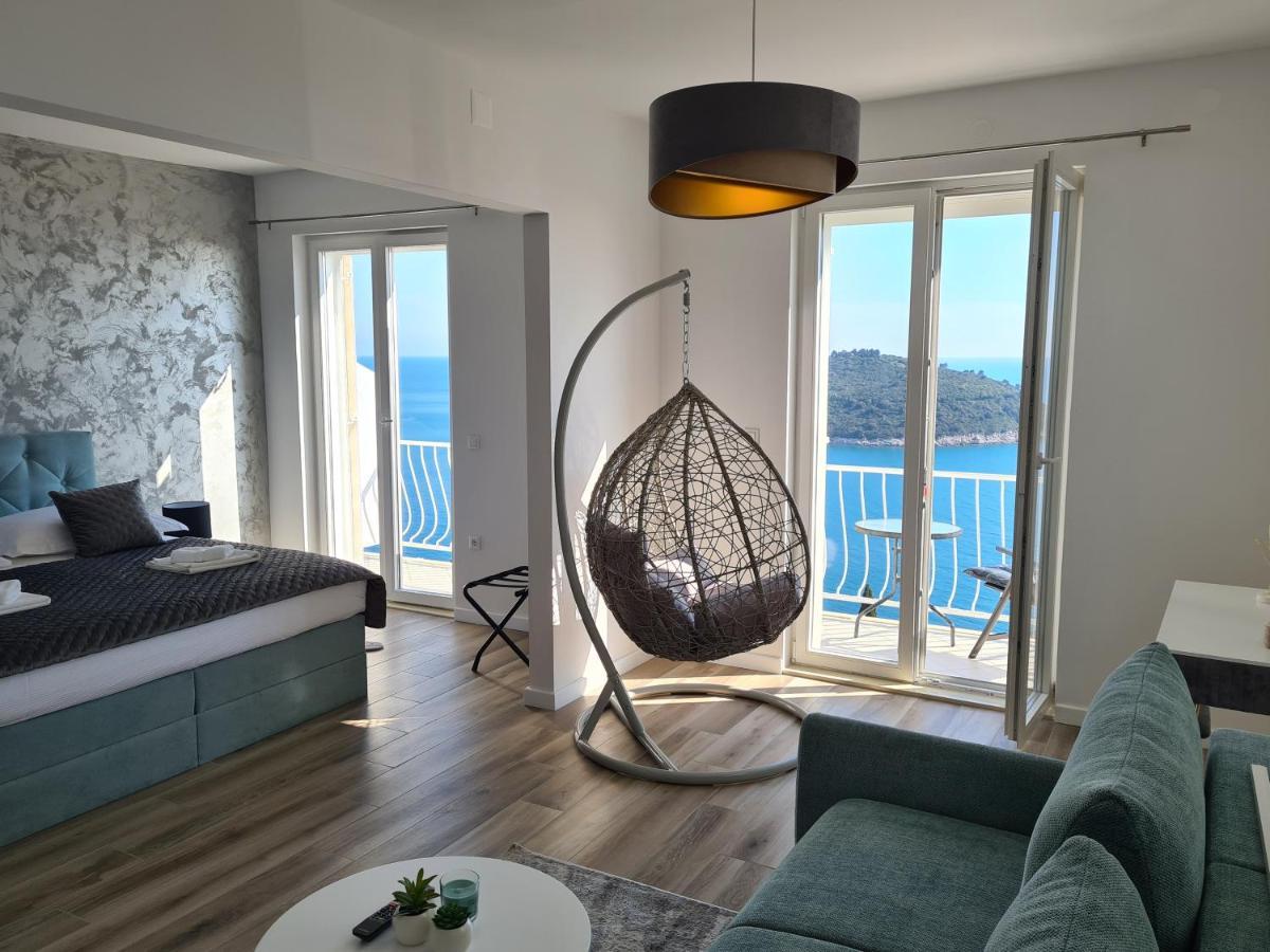 Panoramic Sea And Old Town View Dubrovnik Apartment Luaran gambar